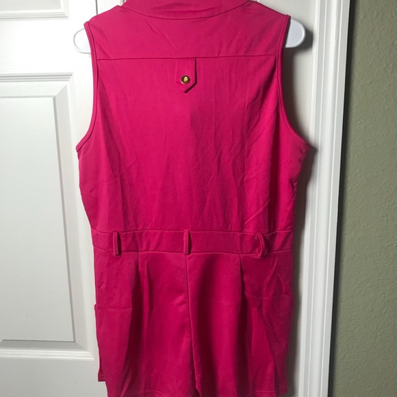 Pink button up romper - Picture 7 of 8